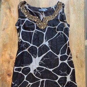 Brown sheer silk cotton blend women’s dress